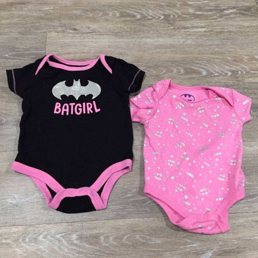Newborn Batman Batgirl Baby Girl Onesies